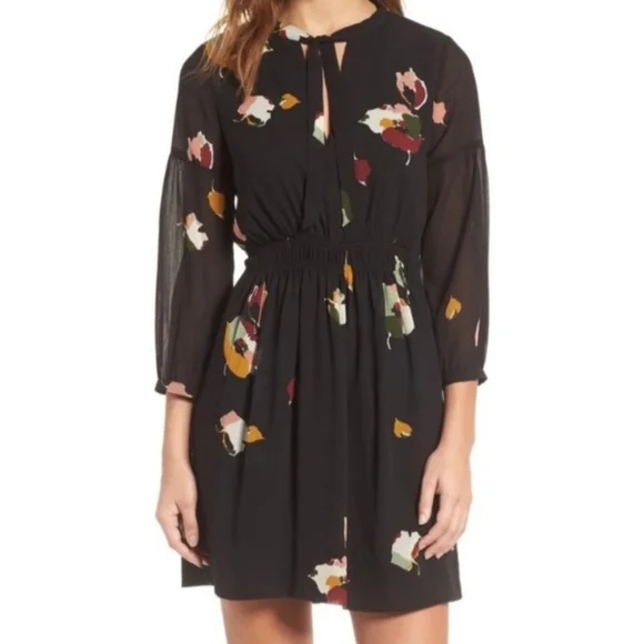 Madewell Black Dress with Colorful Floral Design - Picture 9 of 12